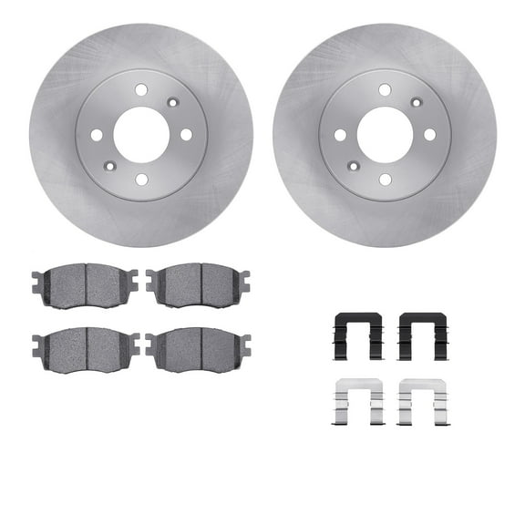 Dynamic Friction Company Front Brake Rotors with 5000 Advanced Brake Pads includes Hardware 6512-03099