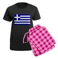 thumbnail image 5 of CafePress - Greece Flag Women's Dark Pajamas - Women's Short Sleeve Print T-Shirt and Pants Dark Cotton Pajama Set, 5 of 7
