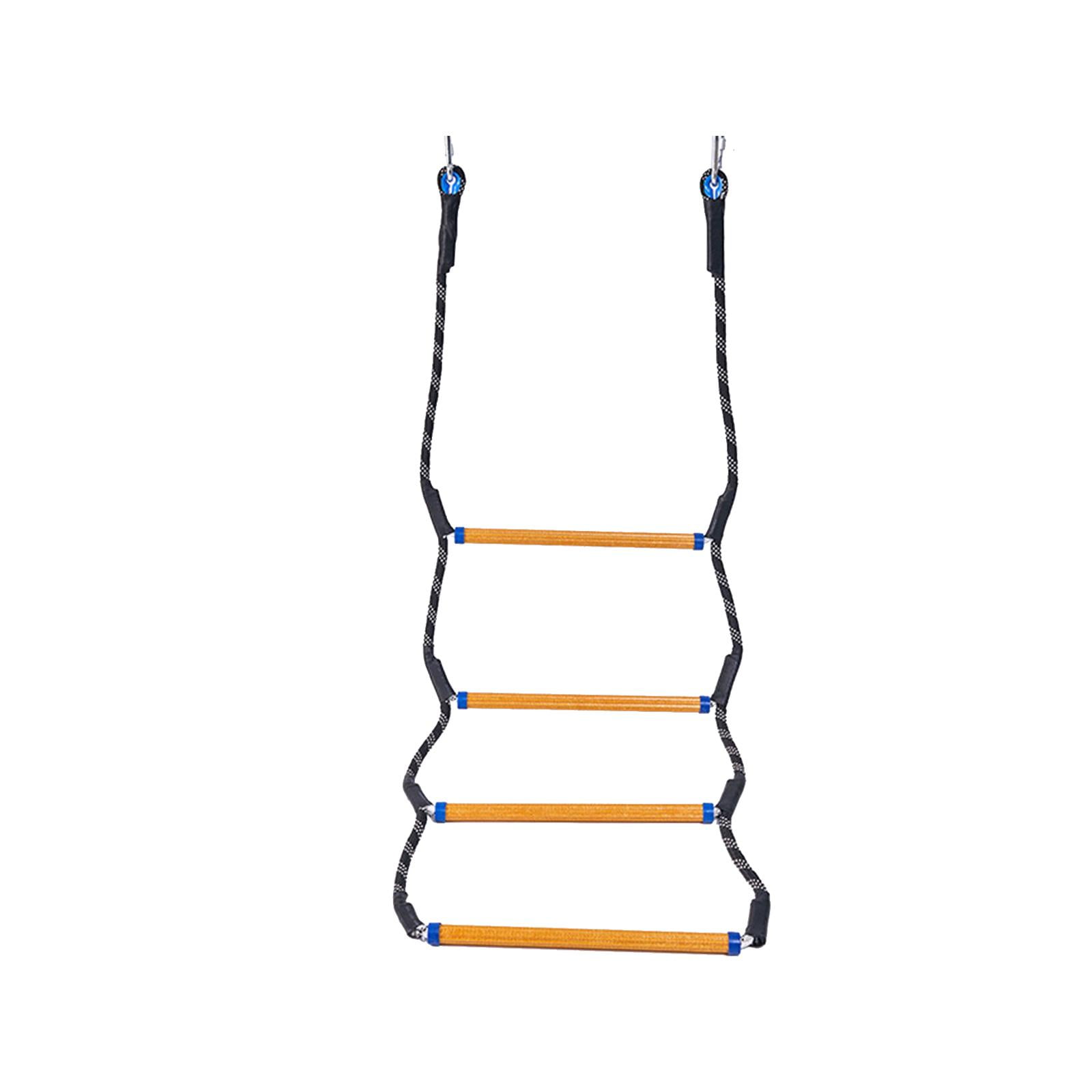 Boat Rope Ladder, Climbing Ladders High Strength Boarding Rope Ladder Marine Rope Ladder Boat Ladder Extension for Motorboat, Kayak, Canoeing 4 Steps