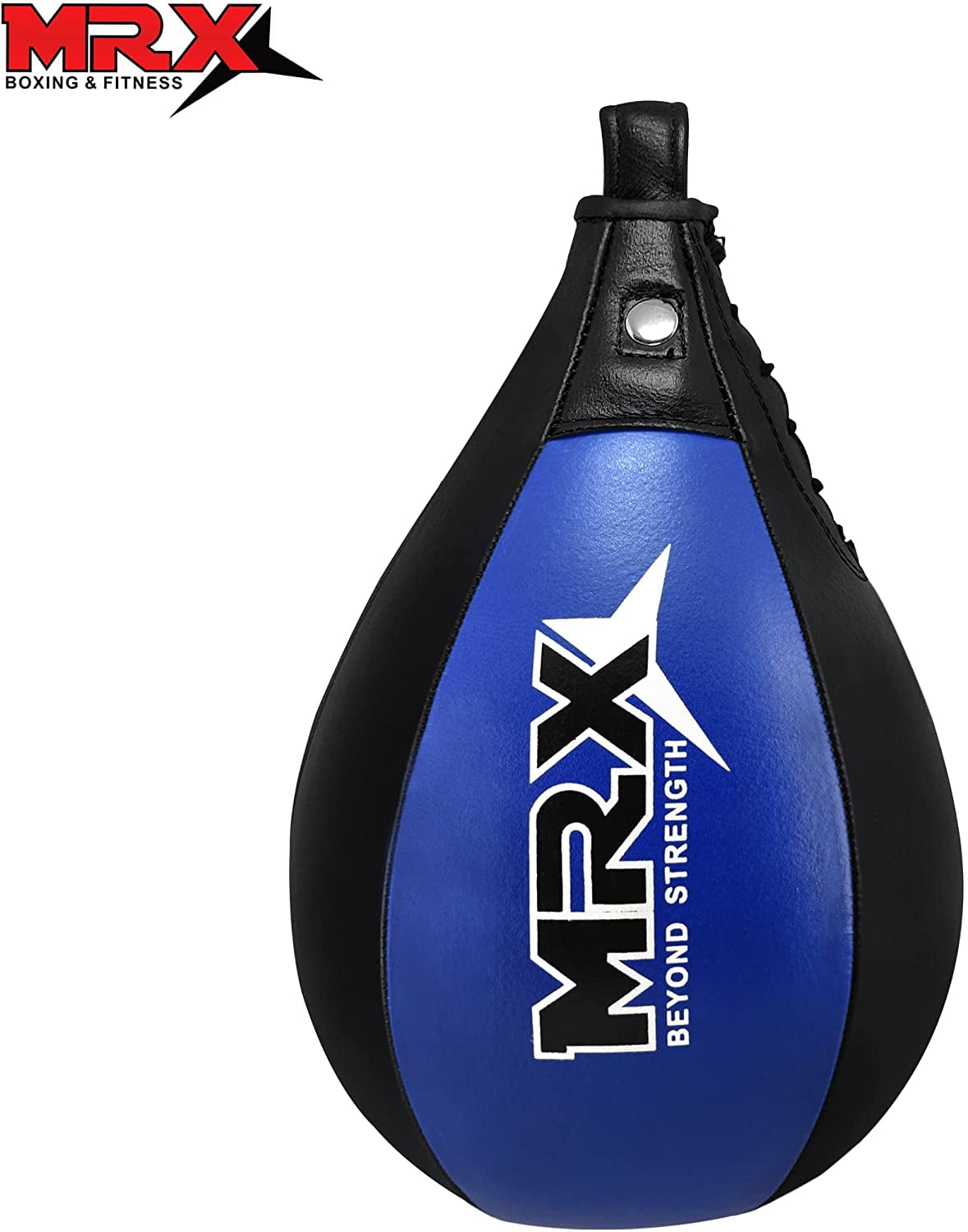 MRX Speed Punching Bags Genuine Leather MMA Training Speed Bag Muay Thai SpeedKills Punching, Dodge Striking Bag for Workout Pro Boxing Bag for Home Gym Kids, Men, Women Black Blue