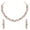ROSE PINK MINT, variant on Exquisite Indian Bollywood Wedding Rose Gold Plated Kundan Jewelry Choker Necklace Set