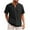 Black, variant on Men's summer cotton t-shirt casual V-neck Henry shirt short-sleeved basic top sports t-shirt