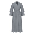 thumbnail image 4 of Gspmoly Robes pour Femmes, Robe Cardigan Ample Colorée à Grande Manches Longues pour Femmes, Robe à Manches Longues à Col en V, Robes de Mariage pour Femmes Offres des Fêtes, 4 of 6