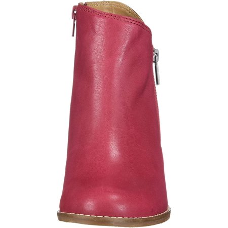 Lucky Brand - Lucky Brand YEWANI Boot Garnet Red leather Round Toe Wedge Ankle Booties (6