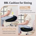 thumbnail image 3 of BBL Pillow After Surgery for Sleeping and Sitting, Hip Support Cushion for Brazilian Butt Lift Recovery, Black, 3 of 6