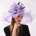 thumbnail image 2 of Fascinators Hats for Women Tea Party Easter Women Fascinator Hat Floral Tea Party Wedding Hat, 2 of 4