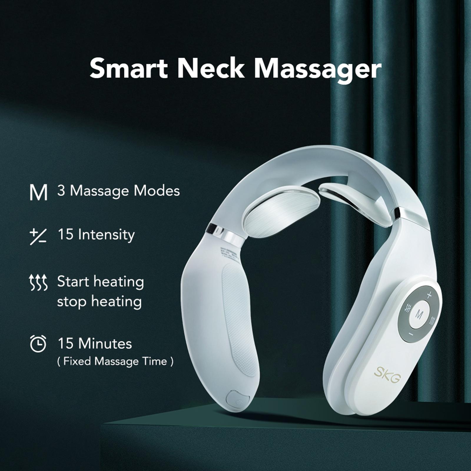  ALKAI Neck Massager with Heat, Cordless Neck Massager for Pain  Relief Deep Tissue with 3 Metal Plates 2 Extended Full Body Massage  Patches, 5 Massage Modes 15 Levels for Relax Ultima