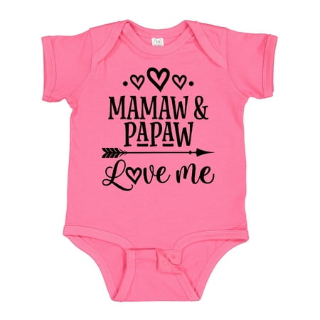 

Inktastic Mamaw and Papaw Love Me Gift Baby Girl Bodysuit