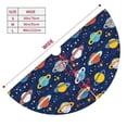 thumbnail image 3 of Cauagu 48" Christmas Tree Skirt Planets And Stars Pattern Christmas Tree Decorations Tree Mat for Xmas Decorations Occasion Holiday Home Decor -48", 3 of 7