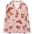 thumbnail image 4 of Top-kevin Women's Pajama Sets Leopard Floral Pattern Long Sleeve Lounge Sets Pjs Sleepwear with Pockets, 4 of 12