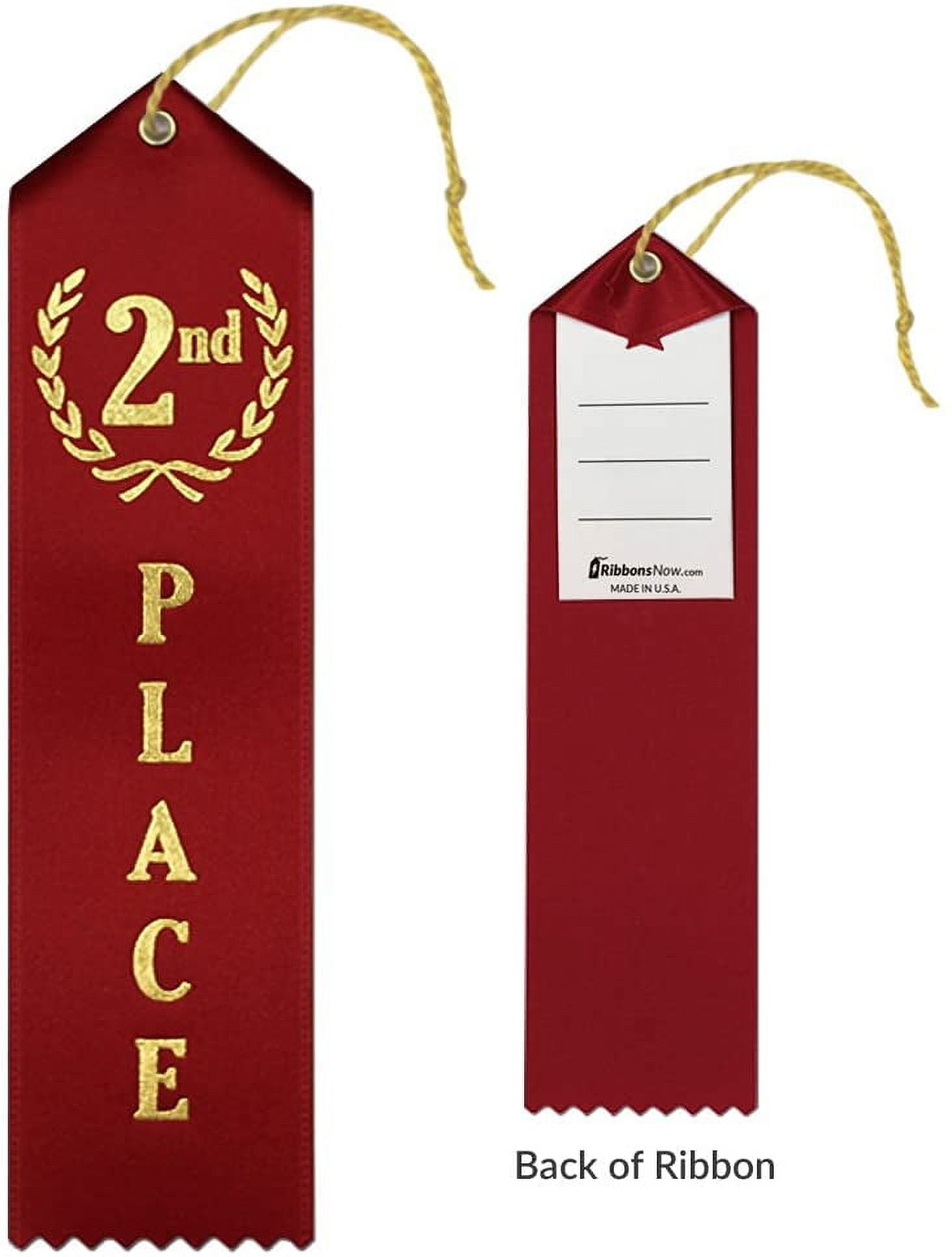 RibbonsNow 1st - 2nd - 3rd Place Award Ribbons - 75 Total Ribbons - 25 Each Place with Card & String