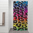 thumbnail image 2 of Colorful and Black Of Leopard Print Shower Curtain 36"x72" ,Bathroom Decorative Shower Curtains Set with 12 Hooks,Modern Waterproof Washable Shower Curtain, 2 of 6