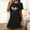 Black, variant on Sakmal Moomoo Sleep Dress for Women Black Short Soft Nightshirt Short Sleeve Print Nightgowns for Women