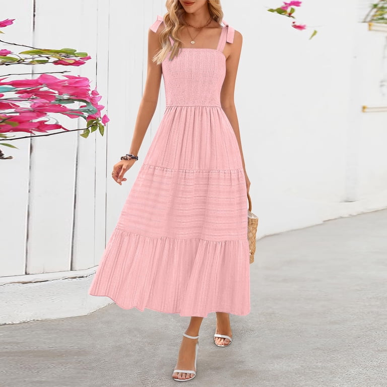 white christmas dresses Plus-Size Long Casual Sleeveless Maxi Dress– PromGirl