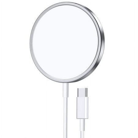 Afflux USB-C Magnetic iPhone Charger - MagSafe-Compatible Wireless Charger for iPhone 15/15 Pro/15 Plus/14/14 Pro/14 Plus/14 Pro max/ 13/13 Pro Fast Charging Pad for AirPods 3/2/Pro