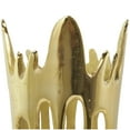 thumbnail image 6 of DecMode 20", 16"H Abstract Drip Gold Aluminum Metal Vase with Melting Designed Body, Set of 2, 6 of 12