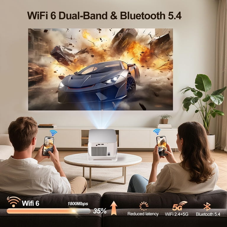 Magcubic 8K Support Native 1080P Full HD Projector, 900 ANSI