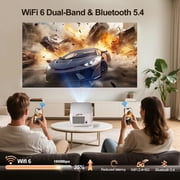 [900ANSI&Auto Focus] Magcubic 8K Support Native 1080P Full HD Projector, Auto Keystone Movie Projector with WiFi 6 & BT 5.4, Android 14 with Built-in Apps, Smart Projector for Home Theater HY350MAX