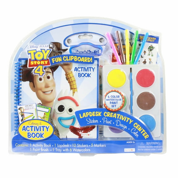 Disney Pixar Toy Story 4 Lapdesk Paint Coloring Stickers Activity Set