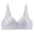 thumbnail image 2 of dmqupv Push Up Bras for Women No Steel Ring Thin Women Bra Solid Color Embroidered Decoration Breathable Gathers Underwear Comfort Bra D 46/105BC, 2 of 5