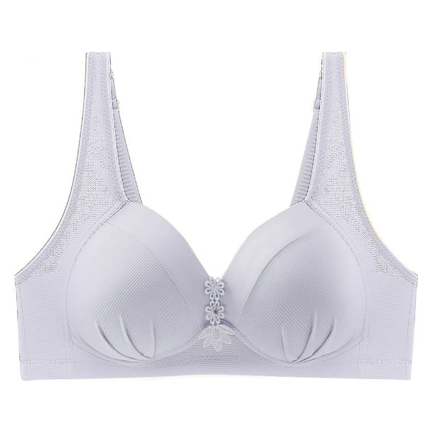 WILLBEST Brasier Sujetador Fino Sin Aros De Acero Para Mujer, Color Liso, Bordado, Transpirable, Cómodo