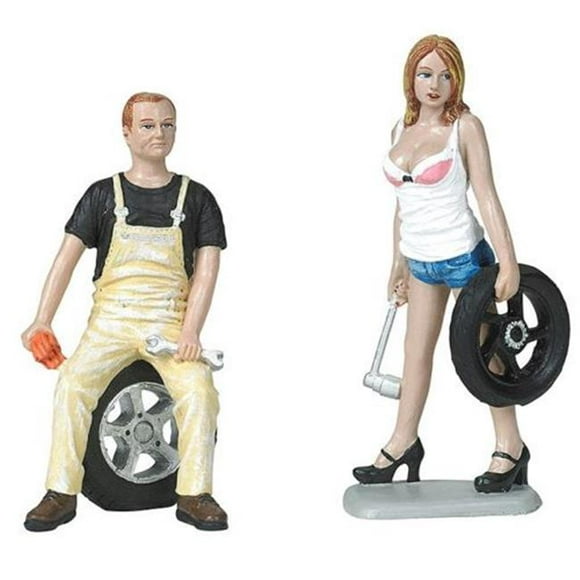 Motorhead Miniatures MH770 Ensemble de Figurines Derek et Meg à l'Échelle 1-18 - 2 Pièces