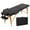Black, variant on Westice Portable 2-Section Foldable Massage Table with Adjustable Height, Face Cradle, Wood Frame, Ideal for Spa, Tattoo, Black