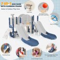 thumbnail image 5 of EUROCO 7 in 1 Toddler Slide with Climber, ,Double kids Slides for Toddlers Age 1+, Toddler Climber Slide Play Set With Basketball Hoop , Outdoor Indoor Playground for Toddlers, 5 of 8