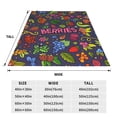 thumbnail image 3 of Honeii Berry Fruits Print Fleece Blanket - Throw Blanket for Bed, Sofa, Couch, Camping, and Travel , Microplush Ultra Soft Warm Blanket-80"x60", 3 of 7