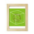 thumbnail image 1 of Combinatorial Cube Mathematical Geometric Space Desktop Adorn Photo Frame Display Art Painting Wooden, 1 of 3