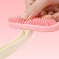 thumbnail image 3 of BESTSKY 2Pcs Cat Brush, Non-Slip Silicone Handle Dog Brush, Soft Bristles Cat Stuff,Pink, 3 of 5