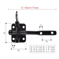 thumbnail image 3 of Self Locking Gate Latch for Wooden Fence Heavy Duty, Steel Spring Cable Pull String Gate Hardware Ga Metal, 3 of 7