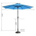 thumbnail image 2 of Villacera 9FT Outdoor Patio Umbrella Shade with Auto Tilt, Blue, 2 of 8