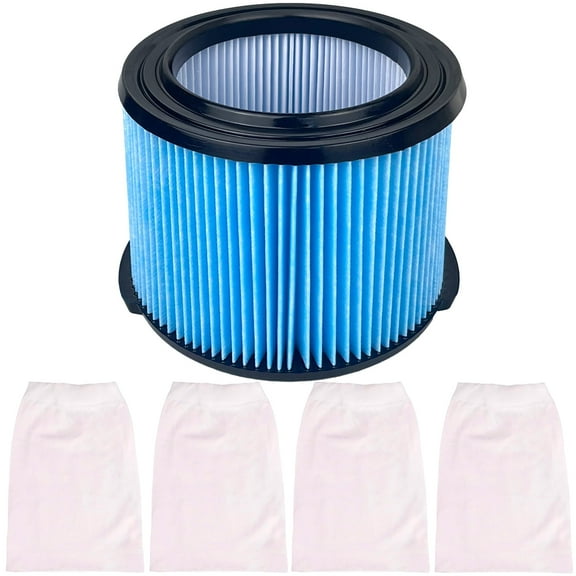 VF3500 Shop Vac Filter Compatible with Ridgid 3-4.5 Gallon Wet/Dry Vacuum, 1 Pack Filter with 4 Pre-Filter Cover