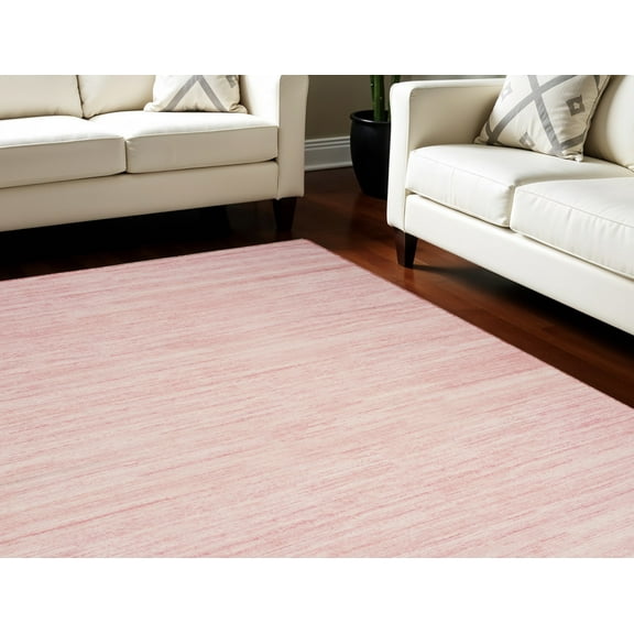 8' X 10' Pink Washable Area Rug
