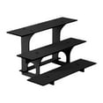 thumbnail image 1 of Elodie 3 Tier Corner Tiered Display Stand 3 Step Corner Display Rack for Tradeshows Straight black, 1 of 8