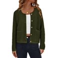 thumbnail image 1 of Suéter PRETTYGARDEN Cardigan de Punto con Botones Verde Ejército Talla M, 1 of 8