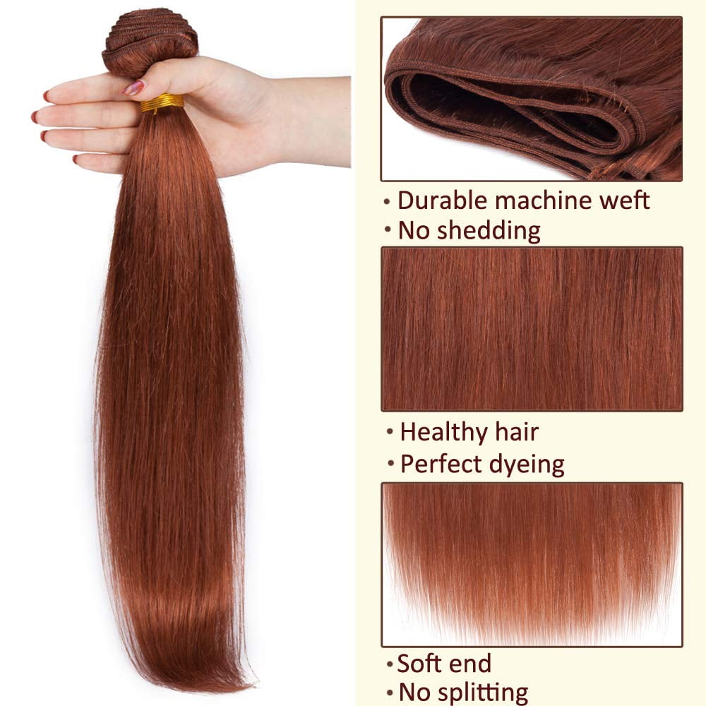 20 Inch Straight Human Hair Extensions 100g Weft Sew In Amazon.com : Benehair Human Hair Bundles 20 Inch Straight  main image 4