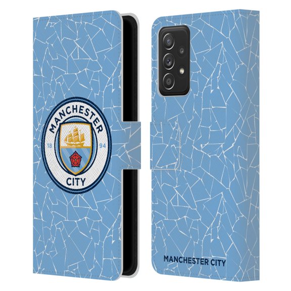 Head Case Designs Officially Licensed Manchester City Man City FC 2020/21 Badge Kit Home Leather Book Wallet Case Compatible with Samsung Galaxy A52 / A52s / 5G (2021)