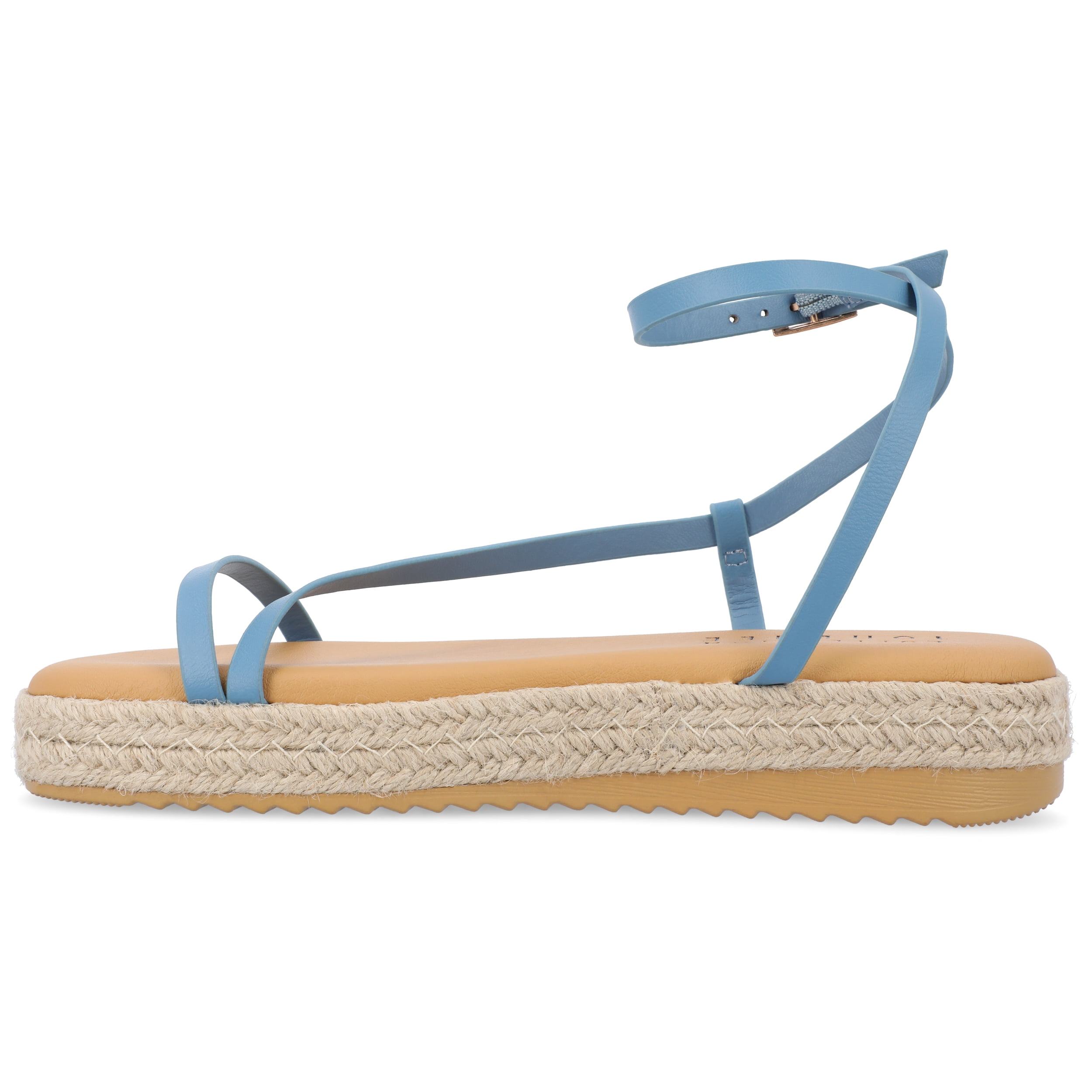 Journee Womens Odelia Buckle Espadrille Sandals