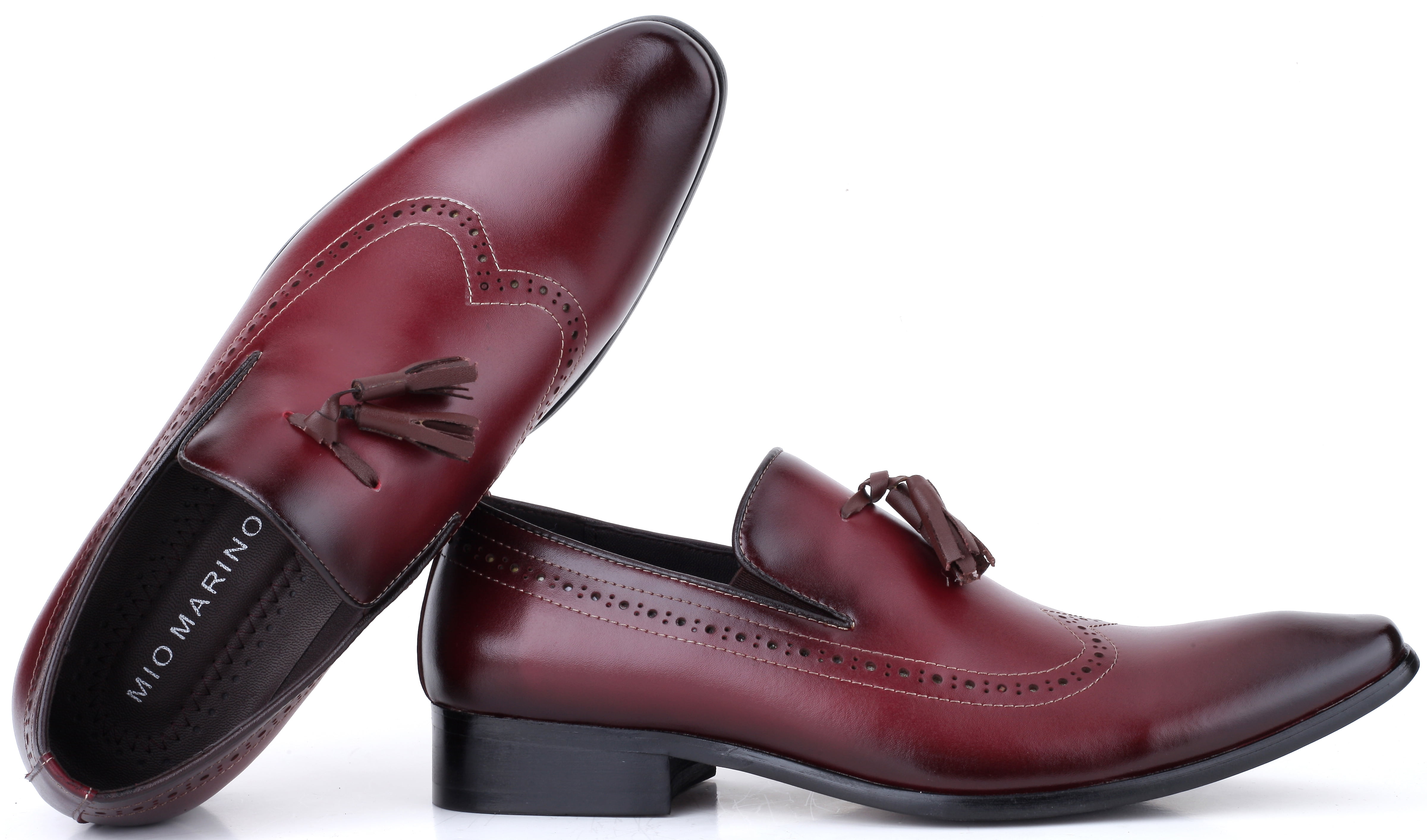 Stanley Blacker Dress Shoes Sz 10 M Mens Burgundy Tassels Loafers