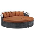 thumbnail image 4 of Lounge Daybed Sofa Bed, Orange, Rattan, Wicker, Outdoor Patio Balcony Cafe Bistro Garden Hospitality Restaurant, Modern Contemporary HB32804, 4 of 6