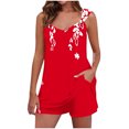 thumbnail image 1 of Camisola Tops para las Mujeres Cuello en V sin Mangas con Pantalones de Bolsillo, Pantalones de Mujer Casual para Primavera Verano, 1 of 6