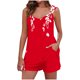 thumbnail image 1 of Camisola Tops para las Mujeres Cuello en V sin Mangas con Pantalones de Bolsillo, Pantalones de Mujer Casual para Primavera Verano, 1 of 6