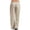Khaki, variant on Migroa Men's Cotton Linen Pants Loose Fit Elastic Drawstring Waist Straight-Legs Summer Yoga Beach Long Pants with Pockets Relaxed Fit Beach Yoga Travel Lounge Pants Army Green L