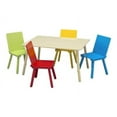 thumbnail image 3 of Delta Children Kids Wooden Play Activity Table & Chair Set, Natural & Primary, 3 of 5