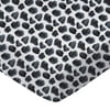 SheetWorld Fitted 100% Cotton Percale Play Yard Sheet Fits BabyBjorn Travel Crib Light 24 x 42, Black Cow Spots