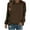 Brown##1, variant on Jsaierl Womens Sweatshirts Loose Fit Solid Color Sweatshirts Round Neck Casual Pullover Tops Comfort Long Sleeve Blouses Womens Sweatshirts Under $10