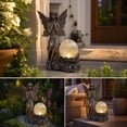 thumbnail image 3 of Solar Fairy Garden Statue, Outdoor Waterproof Resin Fairy Sculpture with LED Crackle Glass Ball for Patio Yard Lawn Garden Decor, 3 of 7