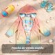 thumbnail image 4 of Abbraccia Poncho toalla con capucha para niños, secado rápido, playa, natación, protección solar, reversible, 4 of 6